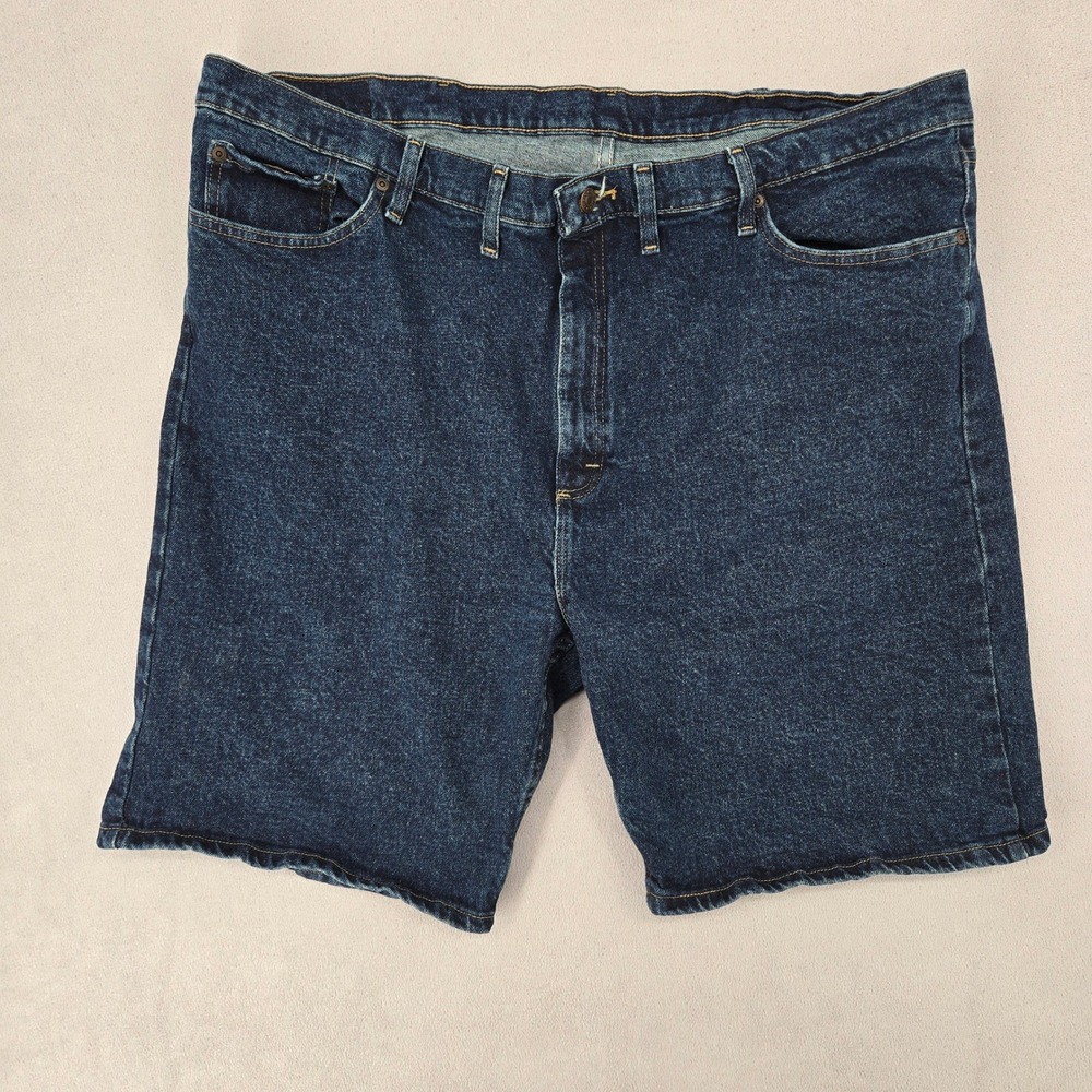 Wrangler Mens 44 Relaxed Fit Denim Shorts Dark Wash Workwear Gorpcore 606WFMN